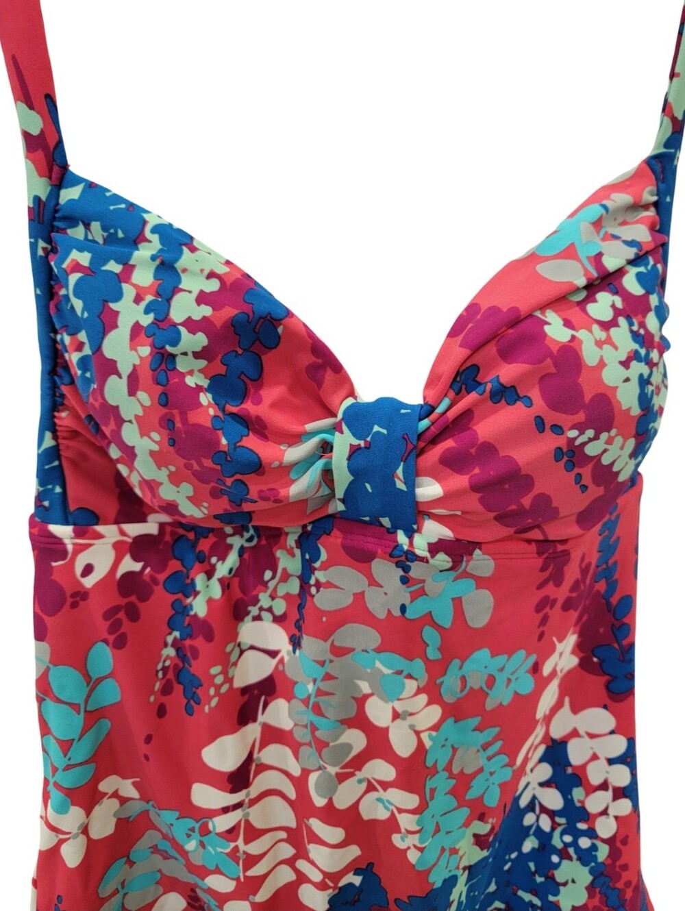 Boden Halter One Piece Bathing Swimsuit Retro Floral Pink Blue Women’s Size 10 - Picture 9 of 17